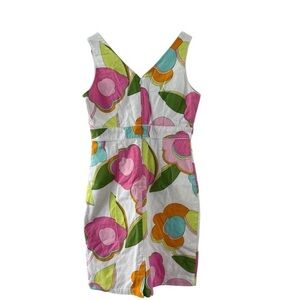 Tori Richard Honolulu Retro Mod Floral Sleeveless Dress Size 8